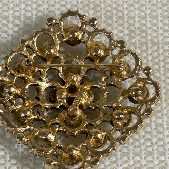 Sarah Coventry “Austrian Lites” Pink and Green Vintage Brooch - Picture 3 of 6